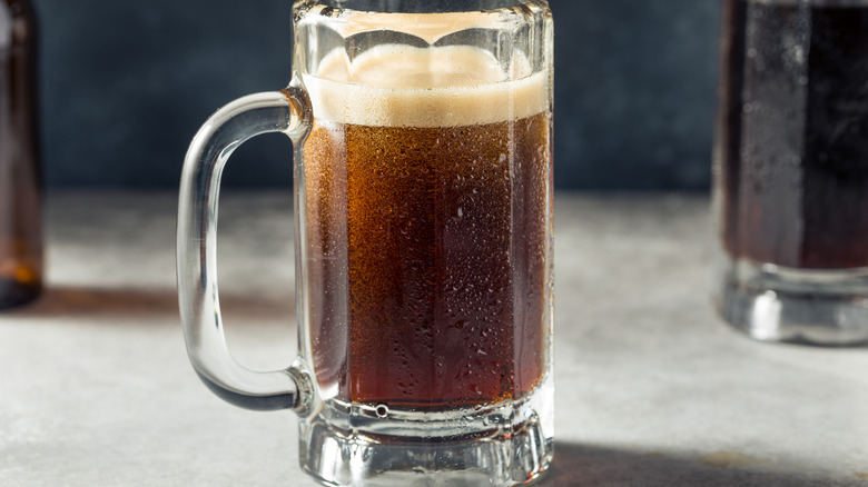root beer in mug