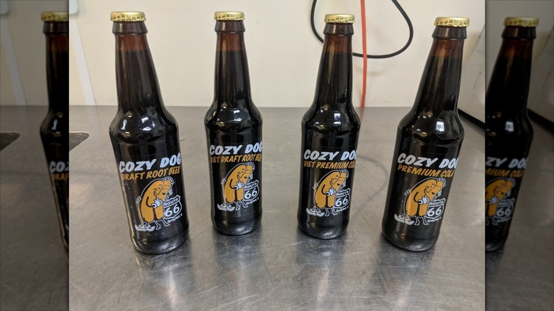 Cozy Dog Route 66 root beer bottles