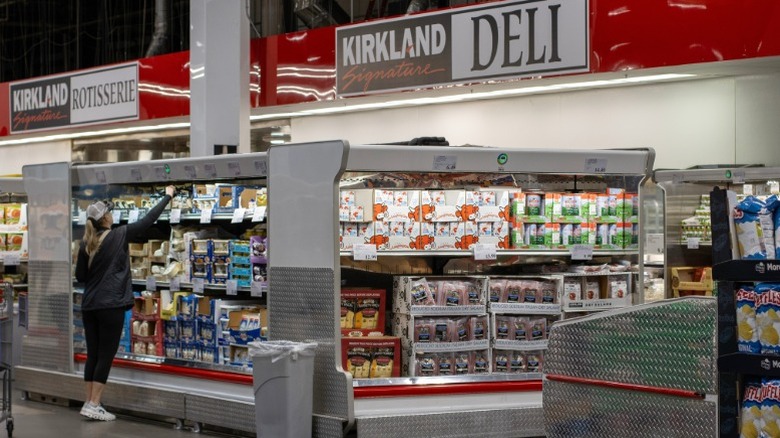 A woman shops at the Costco deli