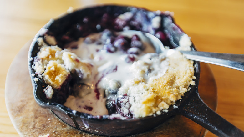 Cobbler-like dessert in pan