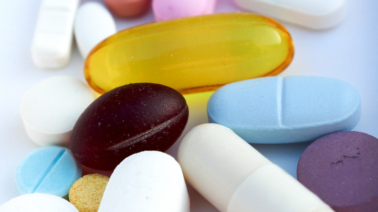 an assortment of pills and caplets