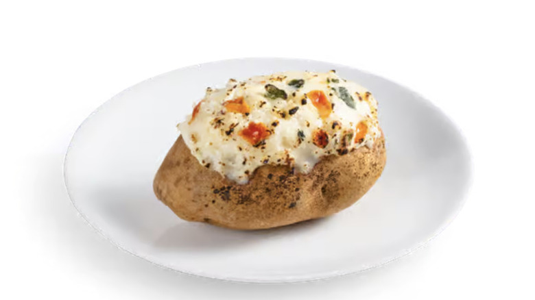 Hy-Vee Fire Roasted Tomato, Spinach, Mozzarella Twice Baked Potatoe
