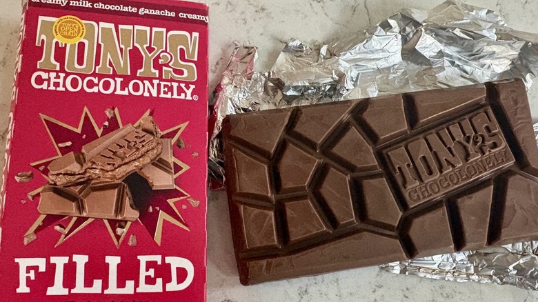 Tony's Chocolonely new filled milk chocolate ganache bar