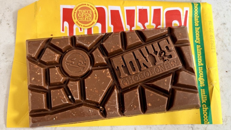 Tony's Chocolonely Milk Chocolate Nougat Toberlerone dupe
