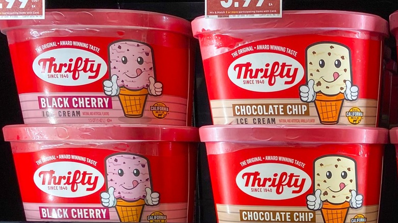 Tubs of thrifty ice cream