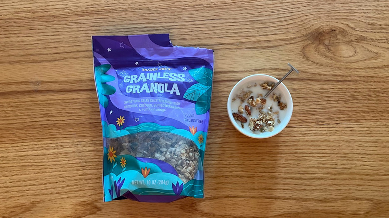 Trader Joe's grainless granola in a bowl