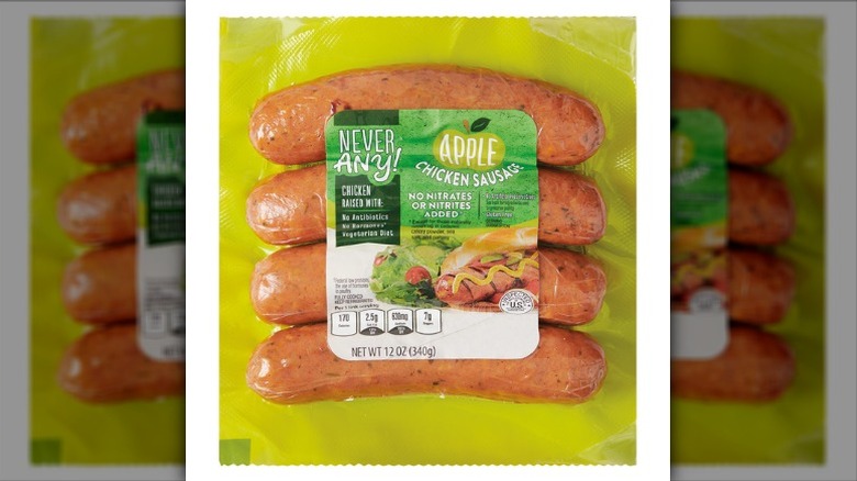 package of Never Any! Apple Chicken Sausage