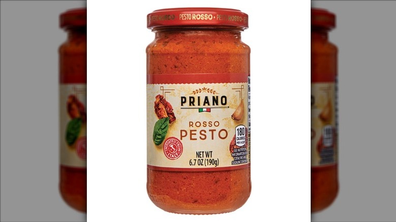 Jar of Priano Rosso Pesto Sauce