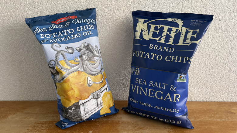 both bags upright on a table
