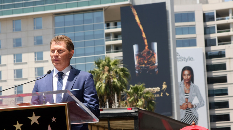 Bobby Flay speaking on stage