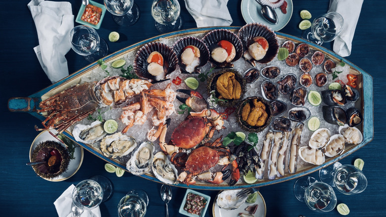 Assorted seafood at La Mar restaurant in Lima