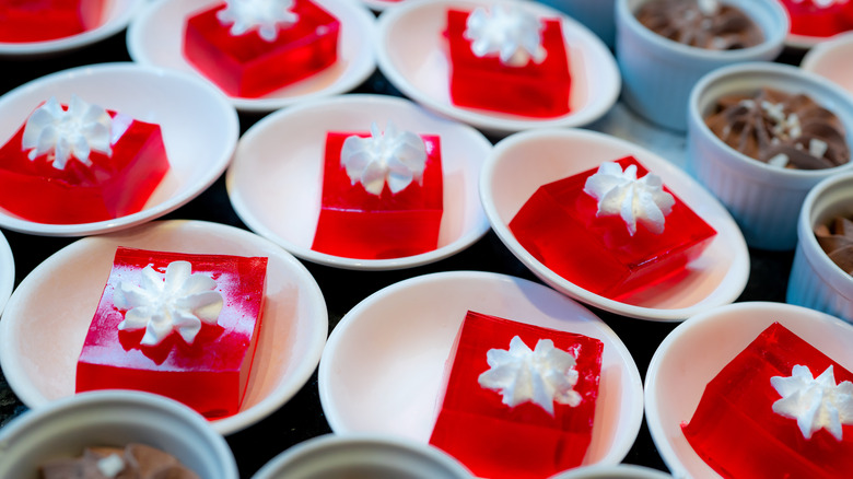 Red Jell-O shots
