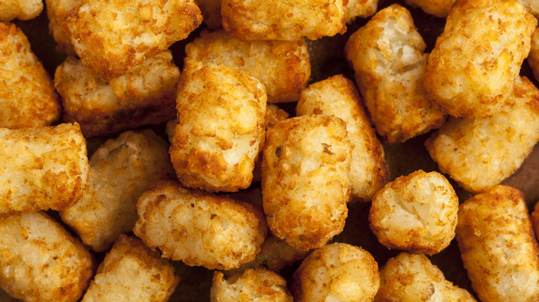 An array of golden brown tater tots