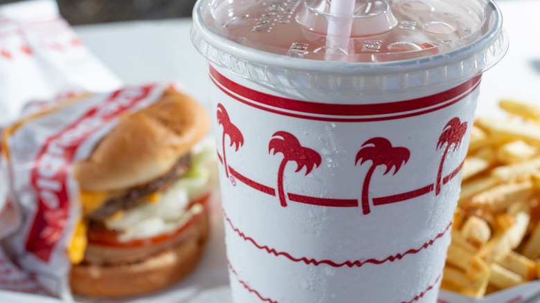 Close-up of In-N-Out drink cup