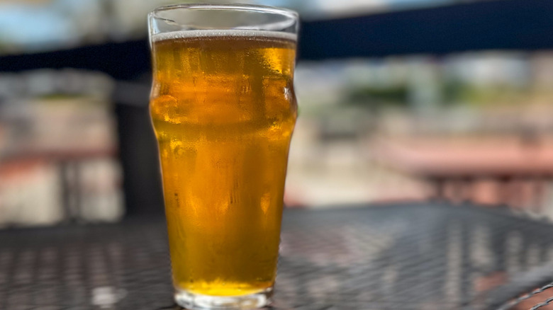 A glass of pale ale