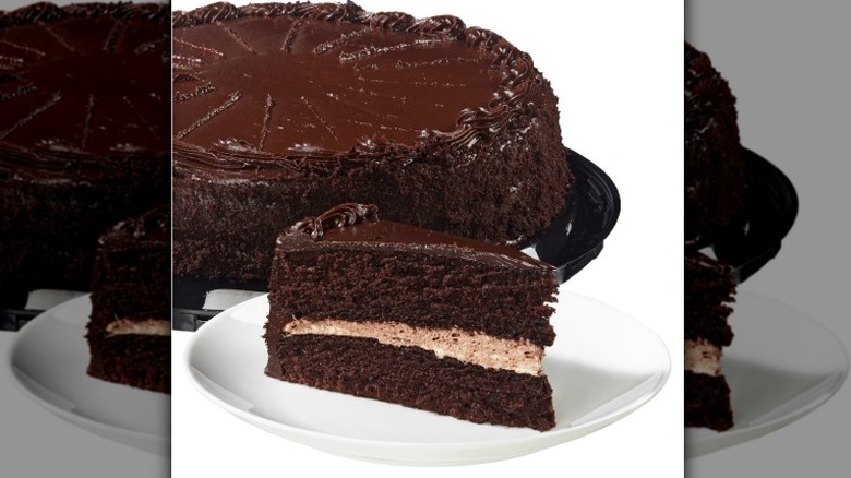 Costco's chocolate cake with chocolate mousse filling