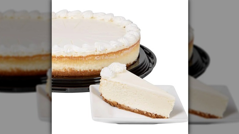 A slice of Kirkland Signature Plain Cheesecake