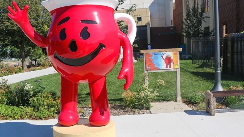 The Kool-Aid Man statue outside the Hastings Museum in Hastings, Nebraska.