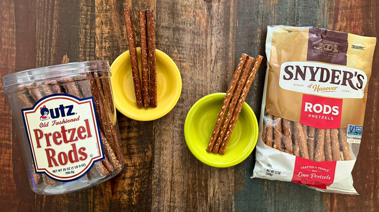 Utz old fashioned pretzel rods and Snyder's pretzel rods