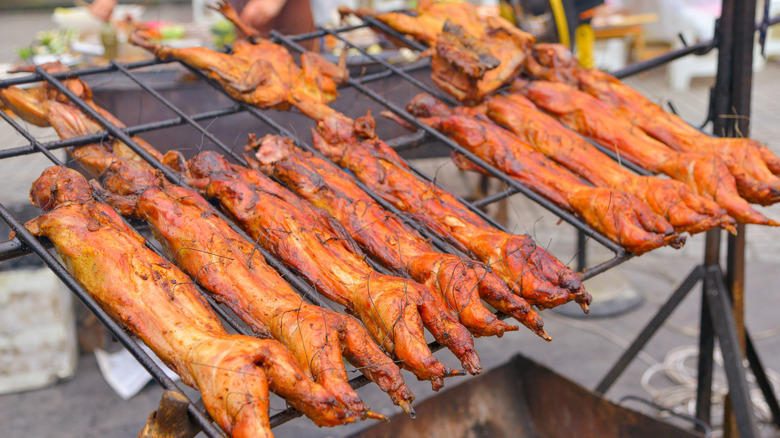 Barbecued rabbit