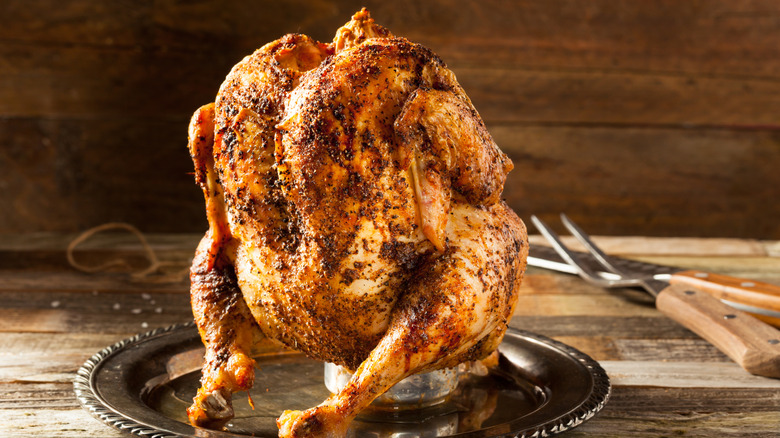 Beer can chicken