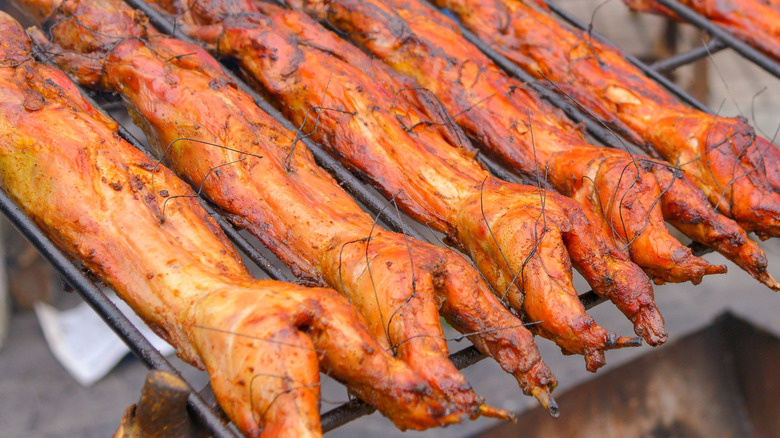 Barbecued rabbit