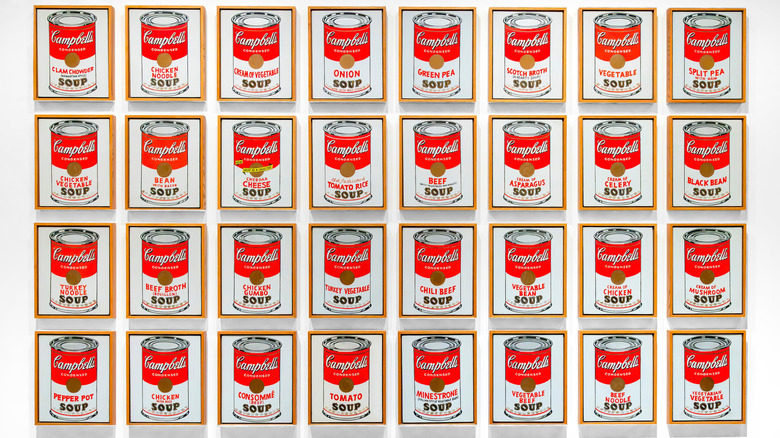 Andy Warhol's Campbell's Soup Cans work on display