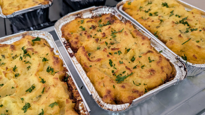 Tins of shepherds pie