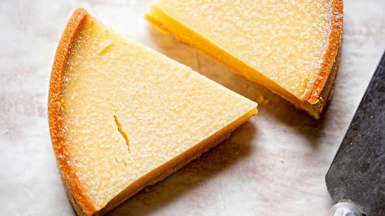 Two Vinegar Pie Slices on Plate
