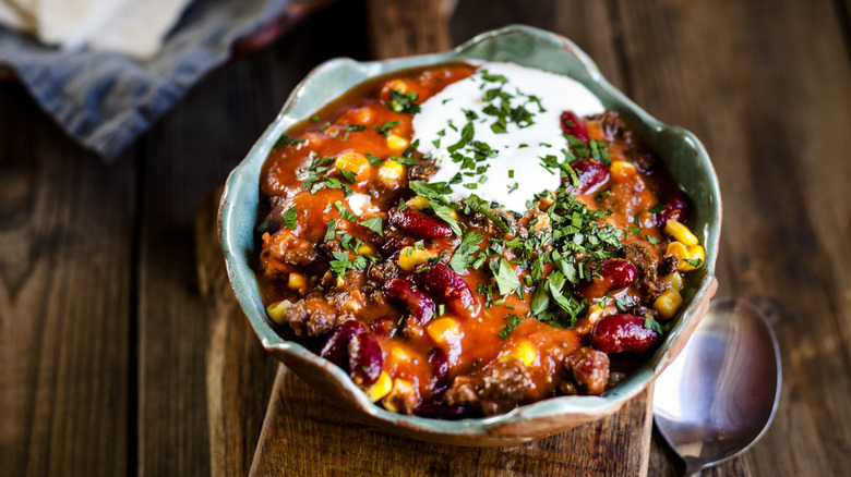 Ground beef and beans bowl