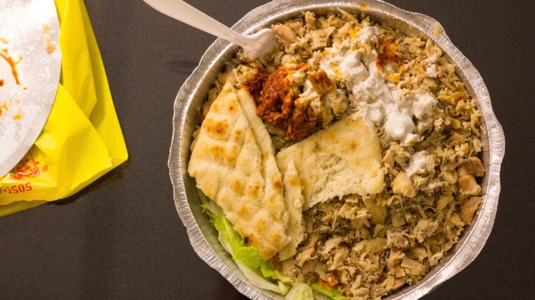 Chicken and rice from Halal Guys.
