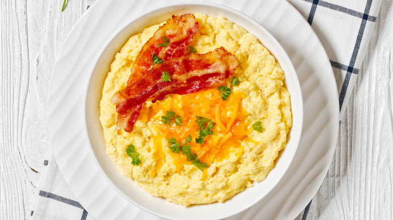 Grits bowl with toppings