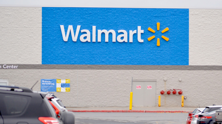 The exterior of a Walmart