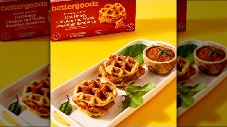 Bettergoods Hot Honey Chicken and Waffle Breakfast Sandwich