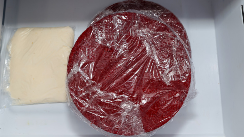Frozen red velvet cake