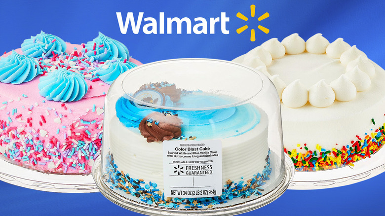 Three Walmart cakes