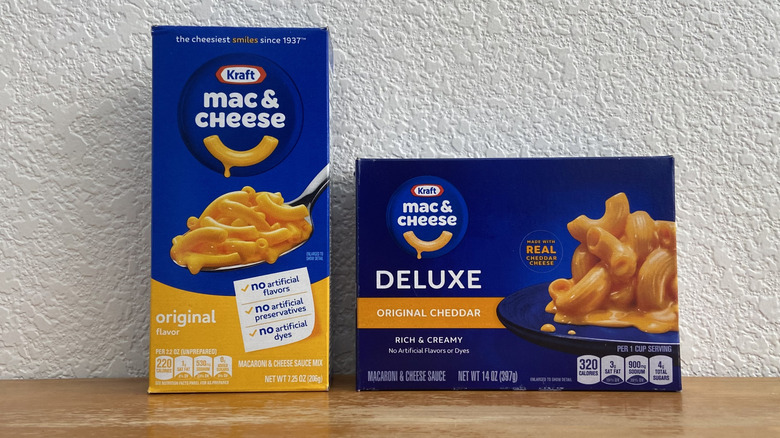 both Kraft boxes on wooden table