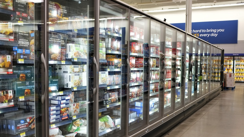 Frozen food section at Walmart