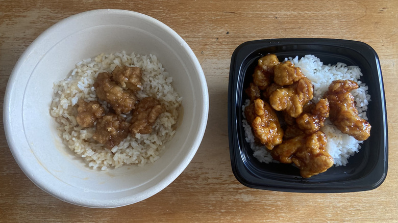 top-down view of both bowls