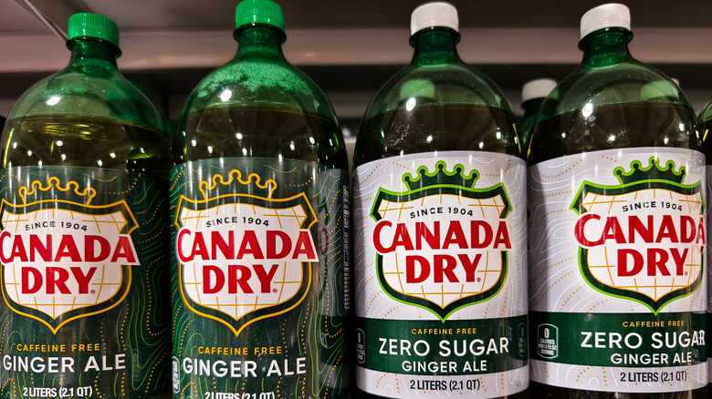 Bottles of ginger ale