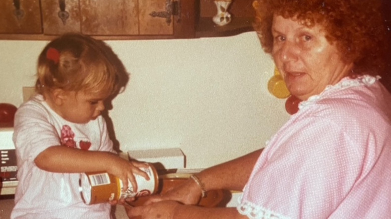 Nonna Ginny cooking with her granddaughter