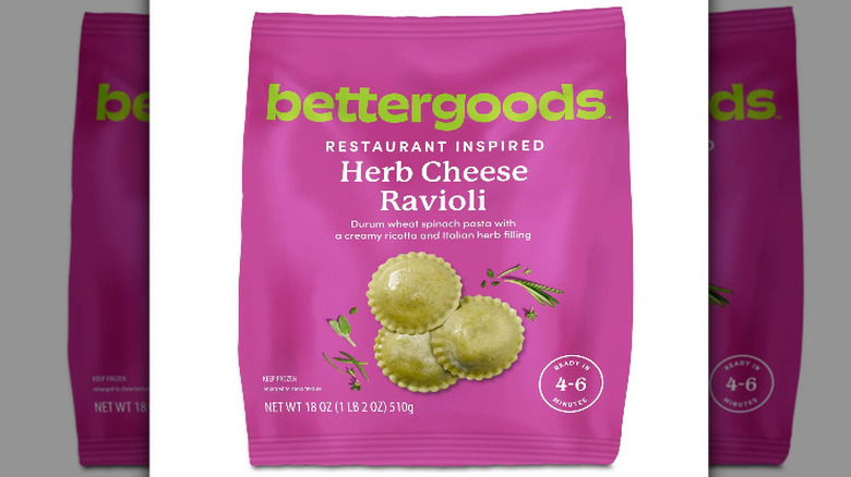 Image of Bettergoods' Herb Cheese Ravioli packaging.