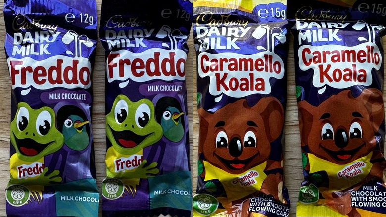 Dairy Milk Freddo and Caramello Koala bars