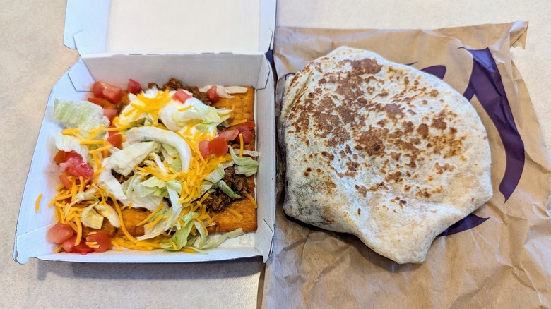 taco bell cheez it tostada and crunchwrap supreme