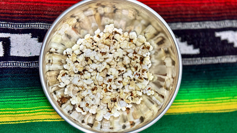Stovetop popcorn made with aliminum foil