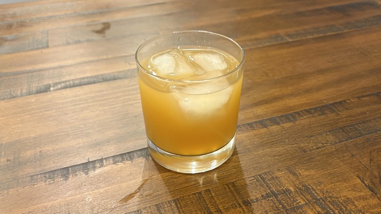 Tequila with apple juice