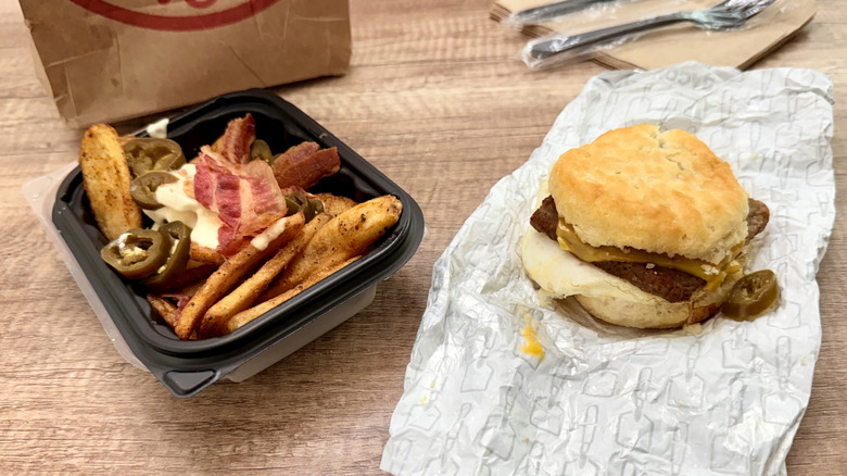 Wendy's spring menu breakfast items on table