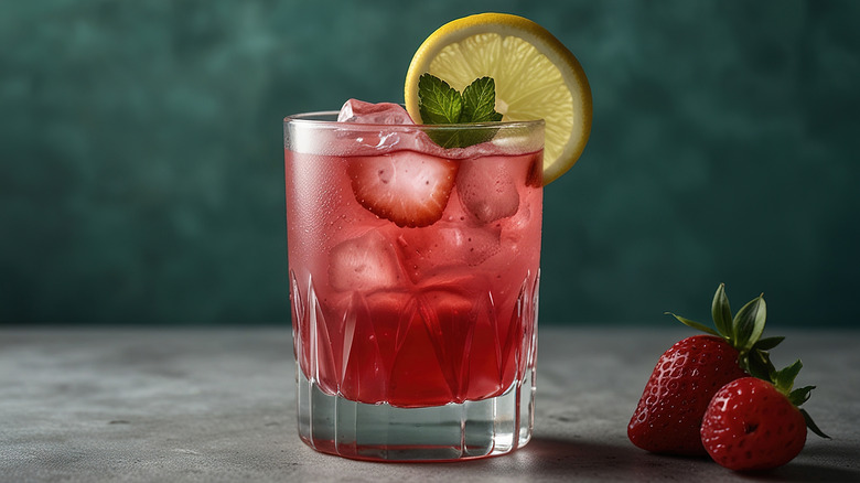 Strawberry lemonade cocktail