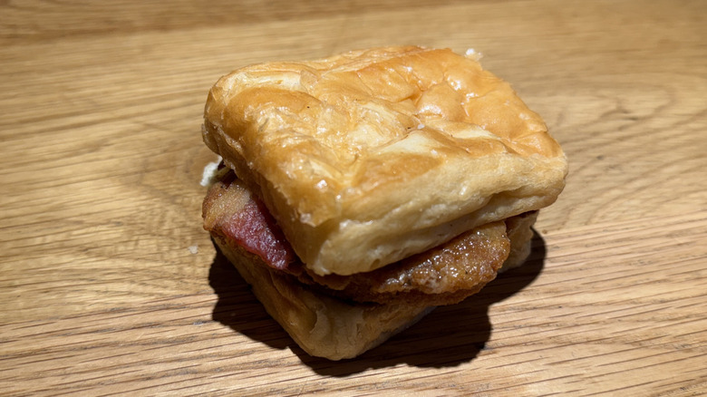 Maple Bacon Chicken Croissant on a table