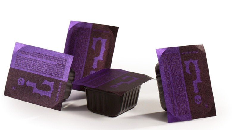 Four packets of Wendy's new mystery sauces